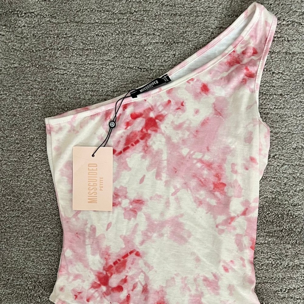Missguided Tie Dye Pink Bodysuit: Never worn, tag still on!